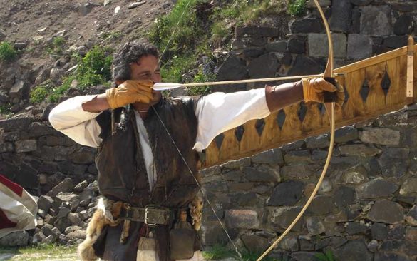 tir à l'arc avec Élément Terre au château de Murol